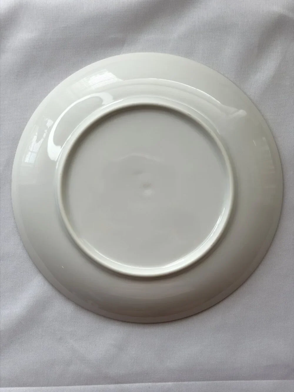 Set of 4 White Porcelain Saucers with Gold Rim 6.25” Cottagecore MCM Minimalist